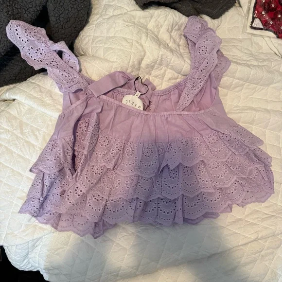 Mable ruffle purple tank - Picture 6 of 6